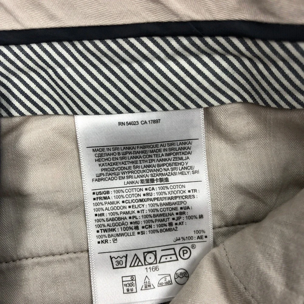 Banana Republic Classic Fit Textured Chino Pants Navy Blue 32x34 Mens Cotton